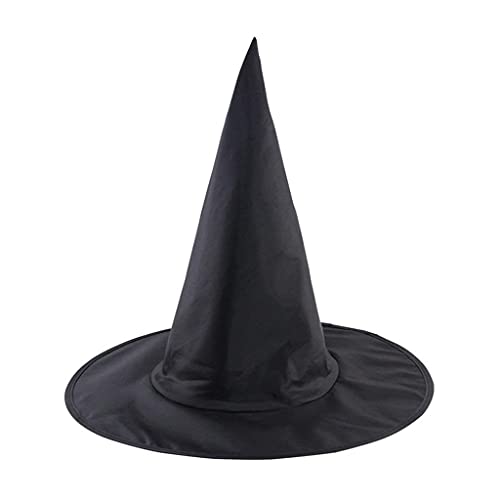 XEYYHAS Halloween-Hexenhut, Spitzkappe, schwarz, geheimnisvoller Hut, Zubehör für Halloween, Motto-Party, Spielaufführung, Hexenhüte für Frauen, Halloween von XEYYHAS
