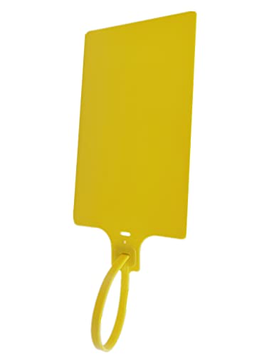 Blanko, wasserdichte Kunststoff-Etiketten, Marker, Krawatten, groß, 6,7 x 8,2 cm, 200 Stück, Gelb Blanko, wasserdichte Kunststoff-Etiketten, Marker, Krawatten, groß, 6,7 x 8,2 cm, 200 Stück, Gelb von XF-Vel