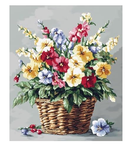 XFENDOUDOU Gestempelte Kreuzstich-Sets,11CT,DIY Cross Stitch Stickpackung Blumen in einem Korb 11 CT Kreuzstich Stickpackungen,Stickbilder Vorgedruckt Kreuzstich für Wandkunst-Heimdekoration 40x50cm XFENDOUDOU Gestempelte Kreuzstich-Sets,11CT,DIY Cross Stitch Stickpackung Blumen in einem Korb 11 CT Kreuzstich Stickpackungen,Stickbilder Vorgedruckt Kreuzstich für Wandkunst-Heimdekoration 40x50cm von XFENDOUDOU