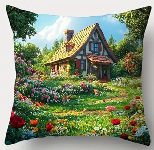 XFENDOUDOU Kreuzstich-Kissenbezug Set Vorgedruckt Landschaftsmuster Kreuzstichk Zum Dekorieren 45X45cm Stickkissen Zum Selbersticken Kreuzstich Set Bastelset Haus Dekoration XFENDOUDOU Kreuzstich-Kissenbezug Set Vorgedruckt Landschaftsmuster Kreuzstichk Zum Dekorieren 45X45cm Stickkissen Zum Selbersticken Kreuzstich Set Bastelset Haus Dekoration von XFENDOUDOU