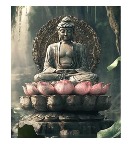XFENDOUDOU Kreuzstich Stickpackungen Lotus-Buddha-Statue 11 CT Kreuzstich Stickpackungen,Stickbilder Vorgedruckt Kreuzstich für Wandkunst-Heimdekoration 40x50cm XFENDOUDOU Kreuzstich Stickpackungen Lotus-Buddha-Statue 11 CT Kreuzstich Stickpackungen,Stickbilder Vorgedruckt Kreuzstich für Wandkunst-Heimdekoration 40x50cm von XFENDOUDOU