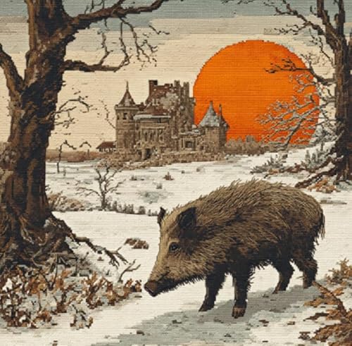 XFENDOUDOU Kreuzstich stickpackungen Tier Schwein Cross Stitch Embroidery Kit Stickset Sticken Set Anfänger 16x20inch XFENDOUDOU Kreuzstich stickpackungen Tier Schwein Cross Stitch Embroidery Kit Stickset Sticken Set Anfänger 16x20inch von XFENDOUDOU