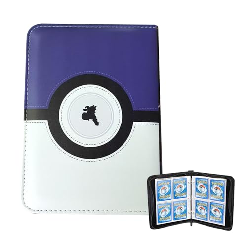 XFSRG Sammelkarten Album Fussball Karten Sammelalbum 50 Seiten 400 Kartenfächern Photocard Binder Sammelkarten Mädchen PU Sammelalbum Animierte Karten Sammelmappe Jungen Geschenk(B) von XFSRG