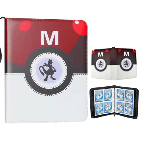 XFSRG Sammelkarten Album Fussball Karten Sammelalbum 50 Seiten 400 Kartenfächern Photocard Binder Sammelkarten Mädchen PU Sammelalbum Animierte Karten Sammelmappe Jungen Geschenk(C) von XFSRG