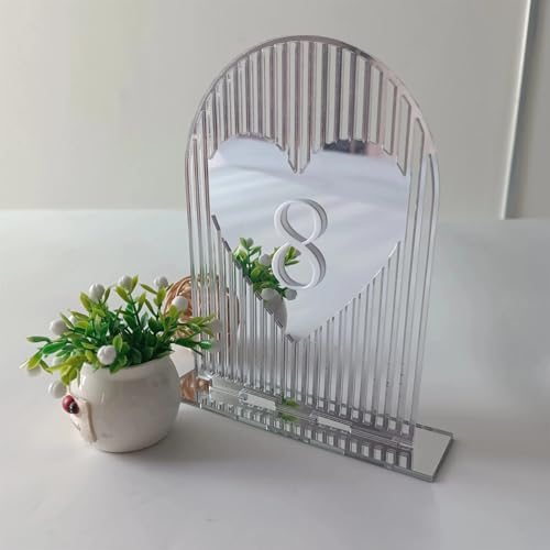 Personalisierbares Acryl-Nummernschild für Hochzeit, Tischnummern, individuelle Empfangsdekoration, Party-Event-Dekoration (20 Stück) von XFZDKJSD