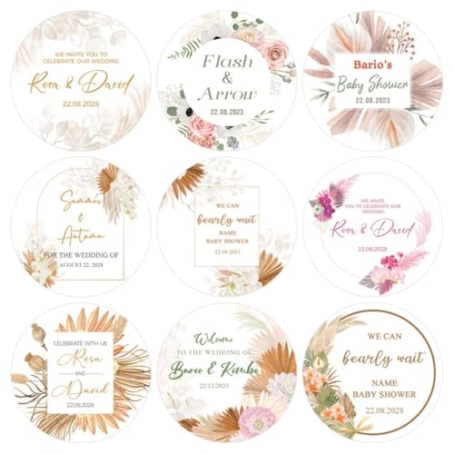 Personalisierte Hochzeitsaufkleber für Gastgeschenke, personalisierte Hochzeitsgeschenk-Etiketten, personalisierte DIY-Aufkleber und Event-Aufkleber (5 cm) von XFZDKJSD