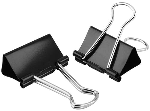 XFentech 10 Stück Foldback Klammern Set - 15mm Schwarze Binderclips Büroklammer Metall Klammer Papierbinder-Klemmen für Büro Schul Bürobedarf XFentech 10 Stück Foldback Klammern Set - 15mm Schwarze Binderclips Büroklammer Metall Klammer Papierbinder-Klemmen für Büro Schul Bürobedarf von XFentech