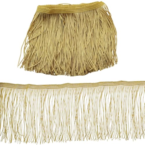 XGNG Fransenborte für lateinamerikanische Tänze, Polyester, Fransenborte für DIY-Kleidung, Rock, Saum, dekoratives Zubehör, Lampenschirme, Nachttischvorhänge, 1 Rolle, 9,1 m XGNG Fransenborte für lateinamerikanische Tänze, Polyester, Fransenborte für DIY-Kleidung, Rock, Saum, dekoratives Zubehör, Lampenschirme, Nachttischvorhänge, 1 Rolle, 9,1 m von XGNG