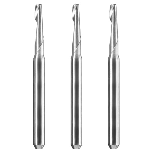 VHM Schaftfräser Einschneider |Z1| Ø 0,3 mm - 3,175 mm | Schaft 3,175mm (1/8") | Flacher Stirnanschliff | Durchmesser wählbar | 3 Stück | XGOTEC (3,00mm) von XGOTEC