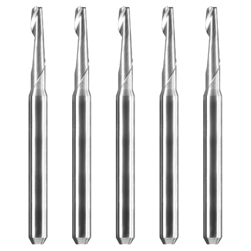 VHM Schaftfräser Einschneider |Z1| Ø 0,3 mm - 3,175 mm | Schaft 3,175mm (1/8") | Flacher Stirnanschliff | Durchmesser wählbar | 5 Stück | XGOTEC (2,00mm) von XGOTEC
