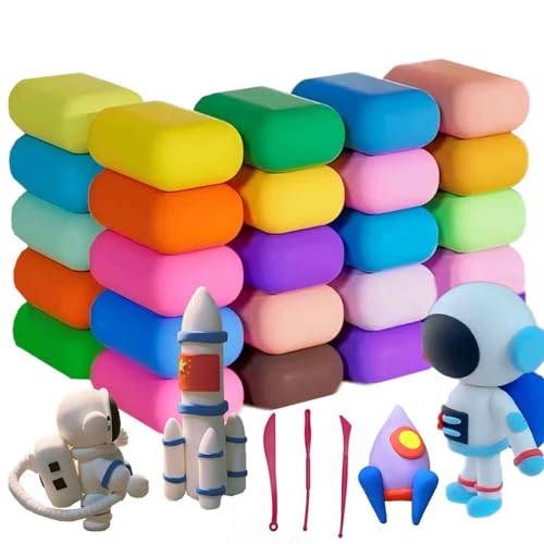 Kinder Modelliermasse Set 12 Farben | Lufttrocknende Foam Clay Knete | Sicher & Ungiftig für Kinder 3-12 Jahre | Perfekt für kreatives Spielen, Basteln & Kunstunterricht von XGTSM