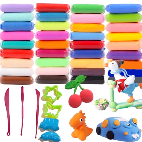 Kinder Modelliermasse Set 36 Farben | Lufttrocknende Foam Clay Knete | Sicher & Ungiftig für Kinder 3-12 Jahre | Perfekt für kreatives Spielen, Basteln & Kunstunterricht Kinder Modelliermasse Set 36 Farben | Lufttrocknende Foam Clay Knete | Sicher & Ungiftig für Kinder 3-12 Jahre | Perfekt für kreatives Spielen, Basteln & Kunstunterricht von XGTSM
