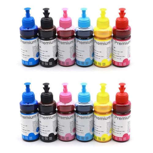 XGdEKA Sublimationstinte, 100 ml, kompatibel mit WorkForce WF-2630 WF-2750 WF-2760 WF-2850 WF-2860 WF-3520 WF-3540 Druckern, Farbwärmeübertragungstinte für T-Shirts und Stoffe (2 Set) von XGdEKA