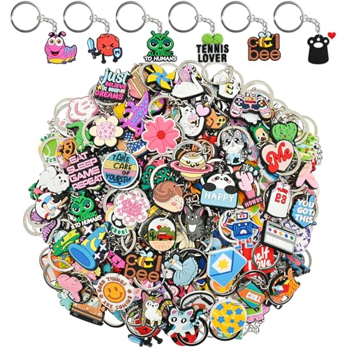 XHAOYEAHX Zufällige Schlüsselanhänger, niedlicher Schlüsselanhänger für Klassenzimmer, Preise, Geschenke, Partygeschenke, 100 x zufällige Schlüsselanhänger, Regulär von XHAOYEAHX