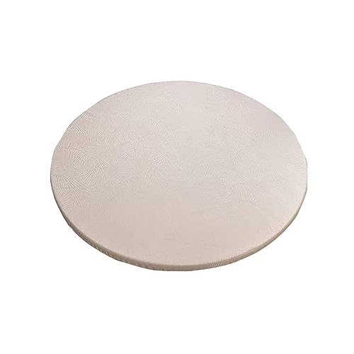 Runde Tischdecke, Elastische Tischtuch, Non-Slip Round Tablecloth, Washable Stretch Table Cover, Tischdecke Outdoor Rund, Tischtuch (90cm,Beige) von XHDZSW