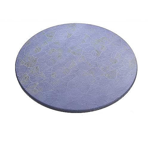 Runde Tischdecke, Elastische Tischtuch, Non-Slip Round Tablecloth, Washable Stretch Table Cover, Tischdecke Outdoor Rund, Tischtuch (90cm,Dunst Blau) von XHDZSW