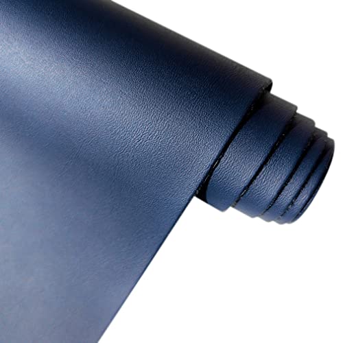 XHT 30 x 135 cm glatte Kunstlederrolle, weich, einfarbig, synthetischer Polsterstoff, Bastelstoff für DIY, Cosplay, Kleidung, Schmuck, Zubehör (Dunkelblau) von XHT