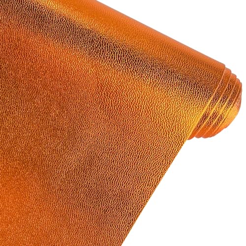 XHT Hochelastisches Dunkler Ton Weiche Feinkorn Kunstleder，30 x 135 cm，Bezugsstoff-Kunstleder-Polsterstoff-Lederimitat-leder zum nähen.(Orange) von XHT