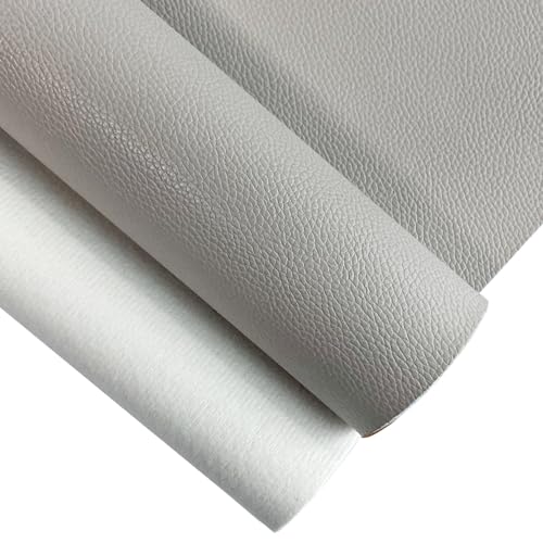 XHT Hochwertiges Wasserdichtes Kunstleder 30 x 135 cm, Polsterstoff Stoff, Leder Patch, für Sofas, Autositze, Bürostühle, Ledertaschen, Bezugsstoff (Grau) von XHT