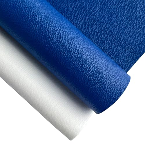 XHT Hochwertiges Wasserdichtes Kunstleder 30 x 135 cm, Polsterstoff Stoff, Leder Patch, für Sofas, Autositze, Bürostühle, Ledertaschen, Bezugsstoff (Schatz Blau) von XHT