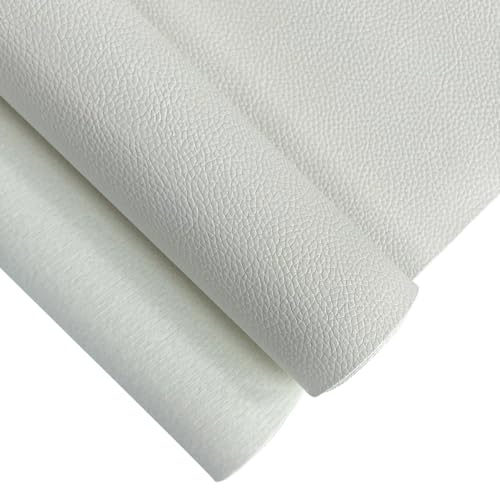 XHT Hochwertiges Wasserdichtes Kunstleder 30 x 135 cm, Polsterstoff Stoff, Leder Patch, für Sofas, Autositze, Bürostühle, Ledertaschen, Bezugsstoff (Weiß) von XHT