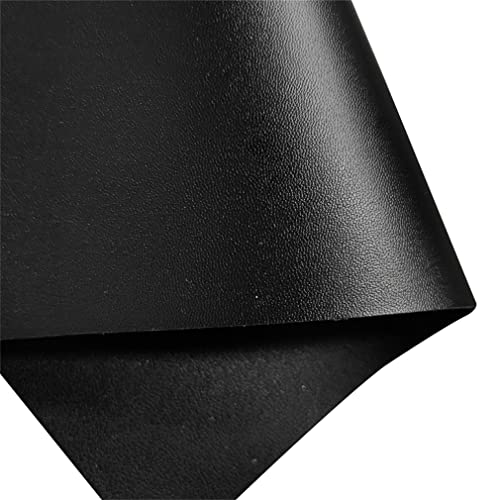 XHT Premium Doppelseitig Kunstleder, 1,7 mm dick, einfarbig, PU-Leder, Rolle für Schlüsselanhänger, Gürtel, Schmuckherstellung, Schwarz von XHT