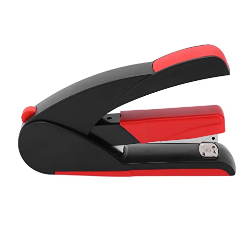 XHTLLO Hefter, 210 Polig, Hohe Kapazität, Ergonomisch, Umkehrbar, für Klassenzimmer, Must Haves, Fingerdruck Bindeknopfmaschine mit Nadelaufbewahrungsbehälter, für Das Büro(Rot) von XHTLLO