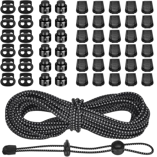 XHTXHT 10m Elastische Gummischnur Elastische Dehnbare Schnur 3mm Elastische Gummiseil Mit 30 Reißverschluss Pull Cord Lock Cord 24 Doppel-Loch Kordelstopper, für Rucksack, Schnürsenkel XHTXHT 10m Elastische Gummischnur Elastische Dehnbare Schnur 3mm Elastische Gummiseil Mit 30 Reißverschluss Pull Cord Lock Cord 24 Doppel-Loch Kordelstopper, für Rucksack, Schnürsenkel von XHTXHT