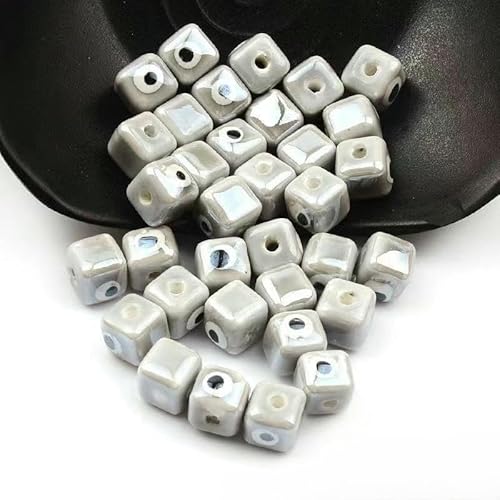 XHYXWN 20 Stück 8/10 mm Bunte quadratische Porzellanperlen, glasierte Teufelsaugen-Keramik-Abstandsperlen, für die Herstellung von DIY-Perlenarmbändern, Halsketten und Ohrringen XHYXWN 20 Stück 8/10 mm Bunte quadratische Porzellanperlen, glasierte Teufelsaugen-Keramik-Abstandsperlen, für die Herstellung von DIY-Perlenarmbändern, Halsketten und Ohrringen von XHYXWN