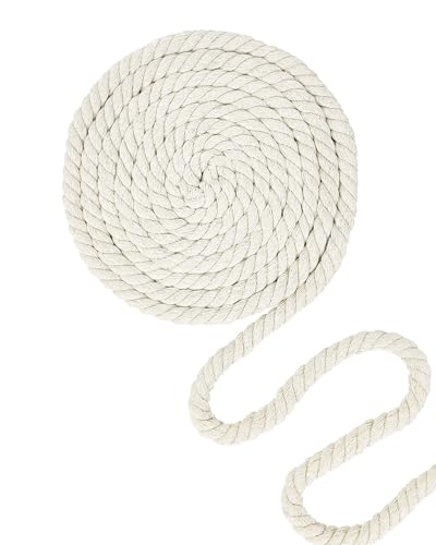 Baumwollkordel, Makramee Garn 12 mm x 10M Kordel Weiß, Makramee-Garnseil, Starke Baumwolle Makramee Kordel für Pflanzen Kleiderbügel Wandbehang häkeln Bohemia Dream Catcher DIY Craft Knitting Baumwollkordel, Makramee Garn 12 mm x 10M Kordel Weiß, Makramee-Garnseil, Starke Baumwolle Makramee Kordel für Pflanzen Kleiderbügel Wandbehang häkeln Bohemia Dream Catcher DIY Craft Knitting von XHYZYX