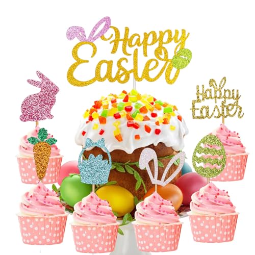 Ostern Tortendeko, 25 Stück Kuchen Deko Ostern, Kuchen Topper Hase, Ostern Kuchen Dekoration, Osterkuchen Deko für Ostern Party Kuchen Dekoration Zubehör Ostern Tortendeko, 25 Stück Kuchen Deko Ostern, Kuchen Topper Hase, Ostern Kuchen Dekoration, Osterkuchen Deko für Ostern Party Kuchen Dekoration Zubehör von XIABYAYU