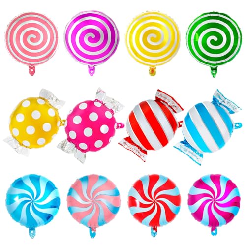 Luftballons SüßIgkeiten, 12 Stück Lutscher Folienballon Ballons Candy, Bunte Luftballon Bonbon, Candy Folienballons Geburtstags Deko, Luftballons Bunt für Kindergeburtstagsfeier Luftballons SüßIgkeiten, 12 Stück Lutscher Folienballon Ballons Candy, Bunte Luftballon Bonbon, Candy Folienballons Geburtstags Deko, Luftballons Bunt für Kindergeburtstagsfeier von XIAGAW