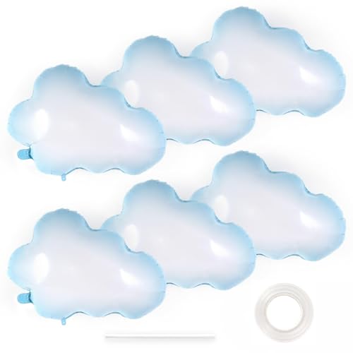 Wolkenförmige Luftballons, 6 Stück Wolke Luftballon, Wolke Ballons, Wolken Deko Folienballon, Wolkenförmige Aluminium Folienballo, Für Cloud Party Baby Shower Decorations Supplies Wolkenförmige Luftballons, 6 Stück Wolke Luftballon, Wolke Ballons, Wolken Deko Folienballon, Wolkenförmige Aluminium Folienballo, Für Cloud Party Baby Shower Decorations Supplies von XIAGAW