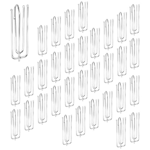 40 Stück Gardinenhaken Metall 4 Zinken Pinch Vorhang Haken Edelstahl Gardinen Haken zum Einhängen für Vorhänge und Türvorhänge 40 Stück Gardinenhaken Metall 4 Zinken Pinch Vorhang Haken Edelstahl Gardinen Haken zum Einhängen für Vorhänge und Türvorhänge von XIANGJIEU