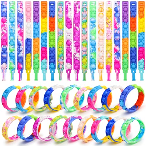 36 Stück Pop It Armband Kinder, Mitgebsel Kindergeburtstag, Gastgeschenk Kindergeburtstag, Silikon Pop Bubble Fidget Armband Spielzeug zum Dekomprimieren für Kinder 36 Stück Pop It Armband Kinder, Mitgebsel Kindergeburtstag, Gastgeschenk Kindergeburtstag, Silikon Pop Bubble Fidget Armband Spielzeug zum Dekomprimieren für Kinder von XIANGLONGY