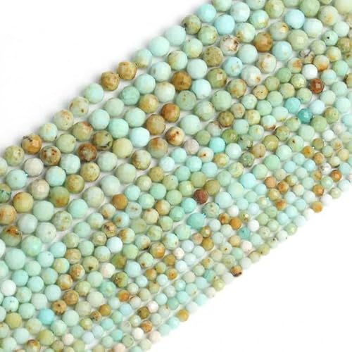 2 3 4 mm natürliche facettierte Apatit-Saphir-Jade-Edelsteinperlen, runde Mineralperlen zur Schmuckherstellung, DIY-Armbandzubehör, AA-Fotofarbe, 2 mm (ca. 170 Stück) von XIANGN