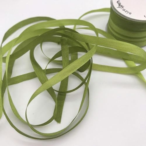 4 mm Seidenband, echte Seide, dünne, weiche Seidenbänder zum Sticken – V411 – 50 m von XIANGN