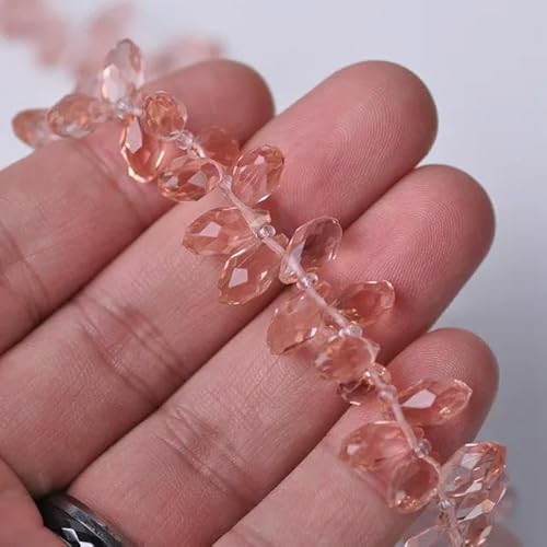 Beschichtetes, facettiertes Kristallglas in Tropfenform, 6 mm, 8 mm, 10 mm, oben gebohrte Anhängertropfen, lose Perlen zur Schmuckherstellung, DIY-Hellrosa, 6 x 12 mm, 30 Stück Beschichtetes, facettiertes Kristallglas in Tropfenform, 6 mm, 8 mm, 10 mm, oben gebohrte Anhängertropfen, lose Perlen zur Schmuckherstellung, DIY-Hellrosa, 6 x 12 mm, 30 Stück von XIANGN