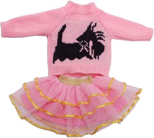 XIANMY Puppenkleidung Strickpullover Spitzenrock Minirock Kleid Set Outfits für 46 cm Mädchen Puppen Kleidung Dress Up Kostüm Zubehör XIANMY Puppenkleidung Strickpullover Spitzenrock Minirock Kleid Set Outfits für 46 cm Mädchen Puppen Kleidung Dress Up Kostüm Zubehör von XIANMY
