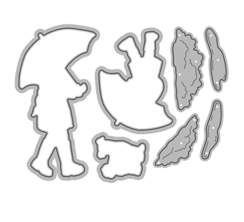 XIANMY Regenschirm Klar Stempel Geprägte Schneiden Dies Silikon Klar Stempel Dichtungen Für Karten Machen DIY Scrapbooking Foto Journal Album Dekoration Die Schnitte von XIANMY