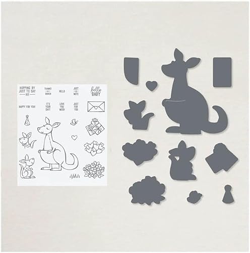 XIANMY Transparente Stempel, Aufkleber, Stanzform, Känguru-Muster, Schablone, Siegel, Prägeschablone, Scrapbooking, Dekoration, Basteln, Fotoalbum XIANMY Transparente Stempel, Aufkleber, Stanzform, Känguru-Muster, Schablone, Siegel, Prägeschablone, Scrapbooking, Dekoration, Basteln, Fotoalbum von XIANMY