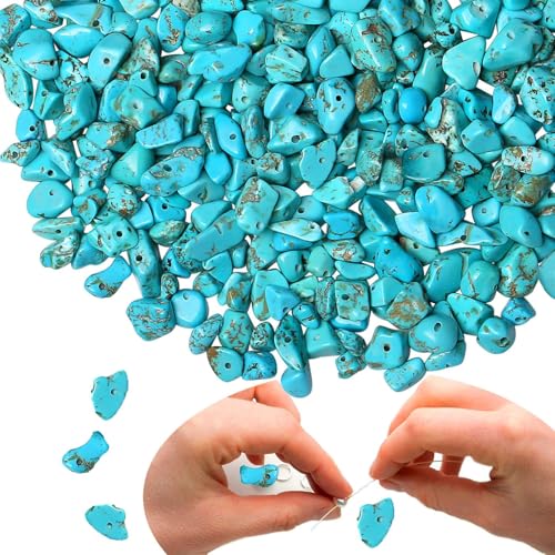 XIANNVXI Blauer Türkis 400pcs Perlen zum Auffädeln Kristalle Perlen Kristall Steine Perlen für Armbänder Ketten Ohrringe Schmuck Machen Crafting Unregelmäßige Gebohrt DIY Edelsteine 5-8mm XIANNVXI Blauer Türkis 400pcs Perlen zum Auffädeln Kristalle Perlen Kristall Steine Perlen für Armbänder Ketten Ohrringe Schmuck Machen Crafting Unregelmäßige Gebohrt DIY Edelsteine 5-8mm von XIANNVXI