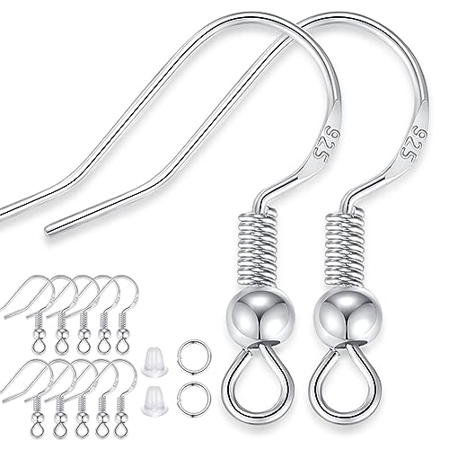 XIANNVXI Ohrringhaken aus 925er Silber, 900 Stück, für Schmuckherstellung, hypoallergene Ohrring-Erkenntnisse mit Sprungringen, Ohrring-Verschlüssen, Ohrringherstellungs-Set für DIY XIANNVXI Ohrringhaken aus 925er Silber, 900 Stück, für Schmuckherstellung, hypoallergene Ohrring-Erkenntnisse mit Sprungringen, Ohrring-Verschlüssen, Ohrringherstellungs-Set für DIY von XIANNVXI