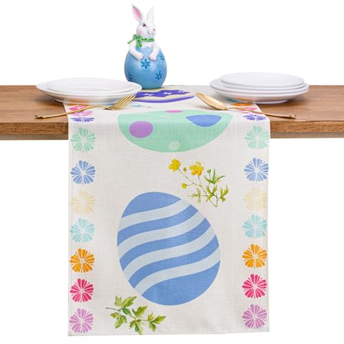 XIANNVXI Ostereier Tischläufer Eier Ostern Leinen Tischläufer Abwaschbar Frühling Oster Tischdecke Easter Decoration für Esszimmer Küche Esstisch 33x183cm XIANNVXI Ostereier Tischläufer Eier Ostern Leinen Tischläufer Abwaschbar Frühling Oster Tischdecke Easter Decoration für Esszimmer Küche Esstisch 33x183cm von XIANNVXI