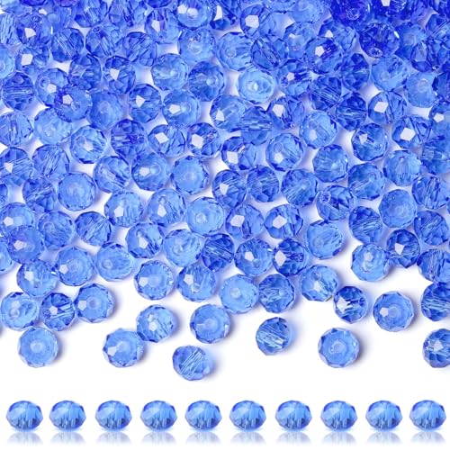 Xiannvxi 6 mm hellblaue Glasperlen – 400 Stück für die Schmuckherstellung von XIANNVXI