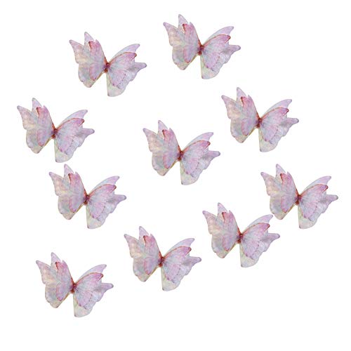 Kleine transparente 4-lagige Tüll Schmetterling spitze Patch DIY Haar Ohrringe Zubehör Material 10 Stück von XIANZHONG