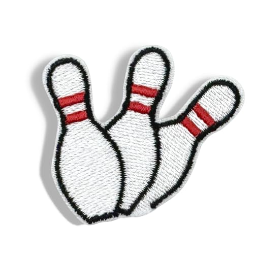 Selbstklebende Aufnäher mit Bowlingkugeln, bestickt, dekorative Flicken zum Abdecken von Löchern, Stoff für Daunenjacke, Zelt, Kleidung, Taschen, Abzeichen, Kissen, T-Shirt, Tasse, Hut, Handyhülle von XIANZHONG