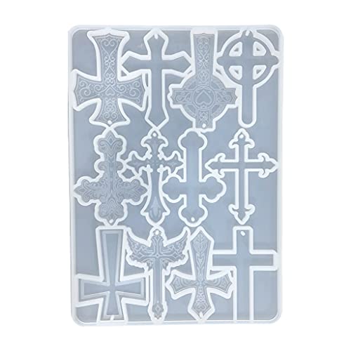 XIANZI Epoxidharz Resin Formen Silikonform Gießform Epoxy Resin Silicone Moulds, Kreuz Anhänger Epoxidharz Form Schlüsselanhänger Anhänger Silikonform DIY Handwerk Schmuck Halskette Gießwerkzeuge von XIANZI