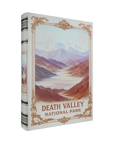 XIAOAIKA Dekorative Buchbox aus Holz - Vintage Faux Buchboxen mit Nationalpark-Design, geheime Aufbewahrung mit Magnetverschluss, Lederhülle, perfekt für Home Office Bücherregal (1 x Death Valley) von XIAOAIKA