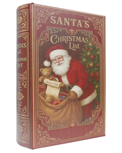 XIAOAIKA Weihnachten Dekorative Holz Buchbox Vintage Faux Book Boxen mit Ledereinband, geheime Aufbewahrung mit Magnetverschluss, Urlaub Geschenkbox für Home Office Bücherregal Dekor (1 x Weihnachten von XIAOAIKA